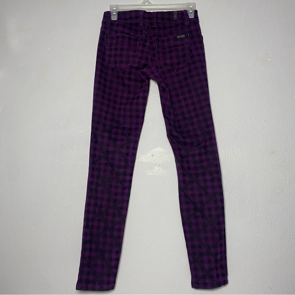 ZD | Women's Purple Checkered pants/jeans Size 3 - Picture 4 of 10